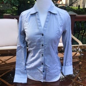 Striped button down top